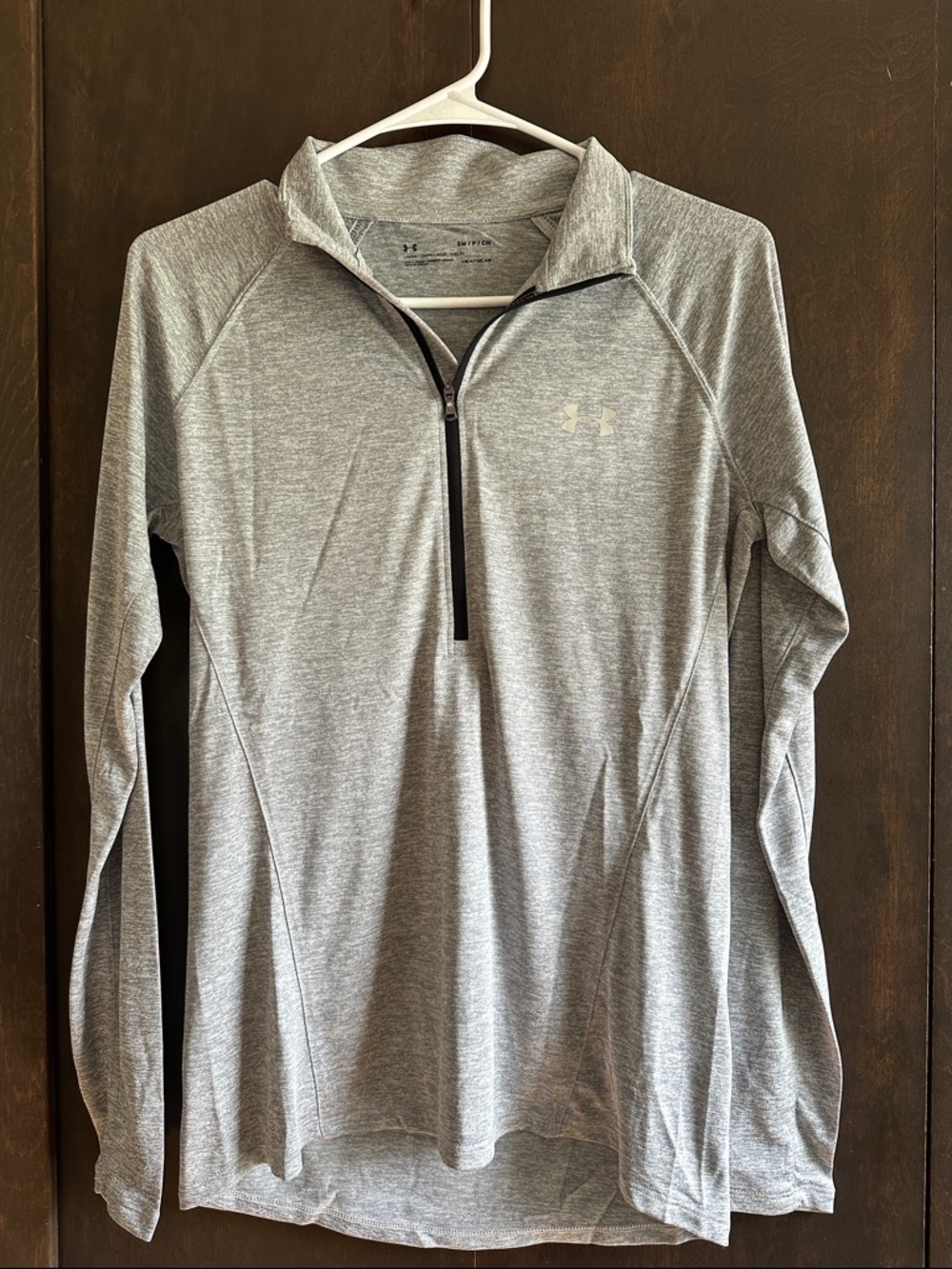Under Armour Light Heather Gray Quarter-Zip Performance Pullover